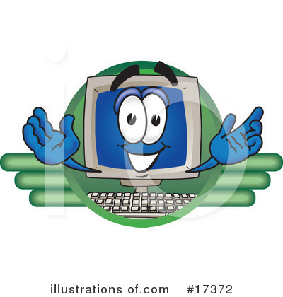 Computer Character Clipart #17372 by Mascot Junction