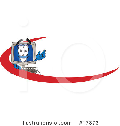 Royalty-Free (RF) Computer Character Clipart Illustration by Mascot Junction - Stock Sample #17373