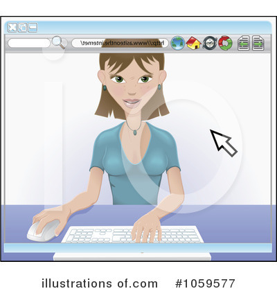 Royalty-Free (RF) Computer Clipart Illustration by AtStockIllustration - Stock Sample #1059577