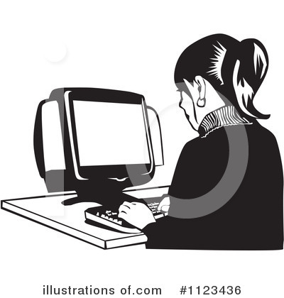 Typing Clipart #1123436 by David Rey
