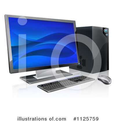Desktop Computer Clipart #1125759 by AtStockIllustration