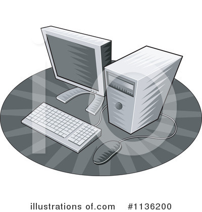 Royalty-Free (RF) Computer Clipart Illustration by patrimonio - Stock Sample #1136200