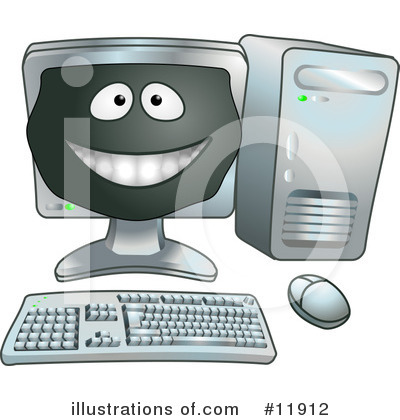 Desktop Computer Clipart #11912 by AtStockIllustration