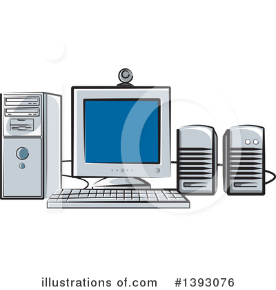 Royalty-Free (RF) Computer Clipart Illustration by Lal Perera - Stock Sample #1393076