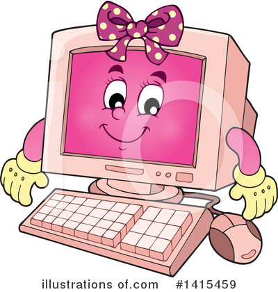 Royalty-Free (RF) Computer Clipart Illustration by visekart - Stock Sample #1415459