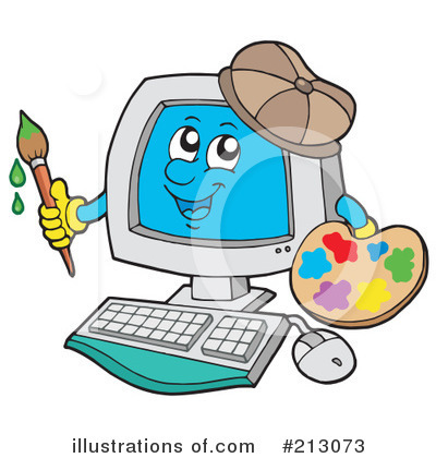 Royalty-Free (RF) Computer Clipart Illustration by visekart - Stock Sample #213073