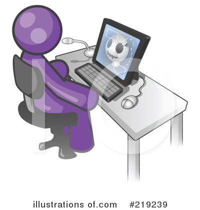 Royalty-Free (RF) Computer Clipart Illustration by Leo Blanchette - Stock Sample #219239