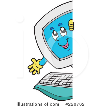 Royalty-Free (RF) Computer Clipart Illustration by visekart - Stock Sample #220762
