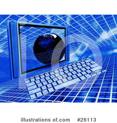 Royalty-Free (RF) Computer Clipart Illustration by KJ Pargeter - Stock Sample #26113