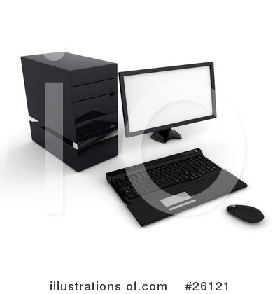 Royalty-Free (RF) Computer Clipart Illustration by KJ Pargeter - Stock Sample #26121