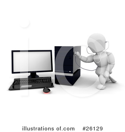 Royalty-Free (RF) Computer Clipart Illustration by KJ Pargeter - Stock Sample #26129