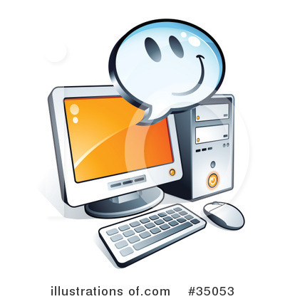 Royalty-Free (RF) Computer Clipart Illustration by beboy - Stock Sample #35053
