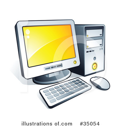 Royalty-Free (RF) Computer Clipart Illustration by beboy - Stock Sample #35054