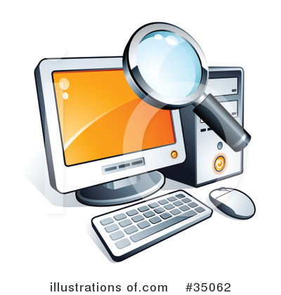 Royalty-Free (RF) Computer Clipart Illustration by beboy - Stock Sample #35062