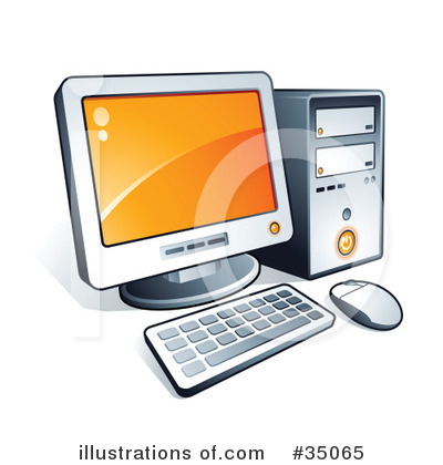 Royalty-Free (RF) Computer Clipart Illustration by beboy - Stock Sample #35065