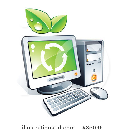 Royalty-Free (RF) Computer Clipart Illustration by beboy - Stock Sample #35066