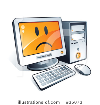 Royalty-Free (RF) Computer Clipart Illustration by beboy - Stock Sample #35073