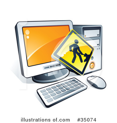 Royalty-Free (RF) Computer Clipart Illustration by beboy - Stock Sample #35074