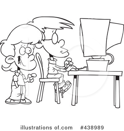 Royalty-Free (RF) Computer Clipart Illustration by toonaday - Stock Sample #438989