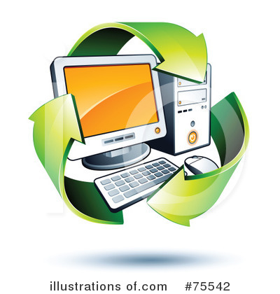 Royalty-Free (RF) Computer Clipart Illustration by beboy - Stock Sample #75542