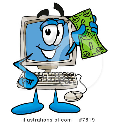 Royalty-Free (RF) Computer Clipart Illustration by Mascot Junction - Stock Sample #7819