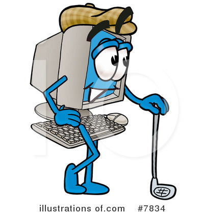 Royalty-Free (RF) Computer Clipart Illustration by Mascot Junction - Stock Sample #7834