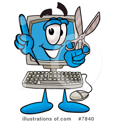 Royalty-Free (RF) Computer Clipart Illustration by Mascot Junction - Stock Sample #7840