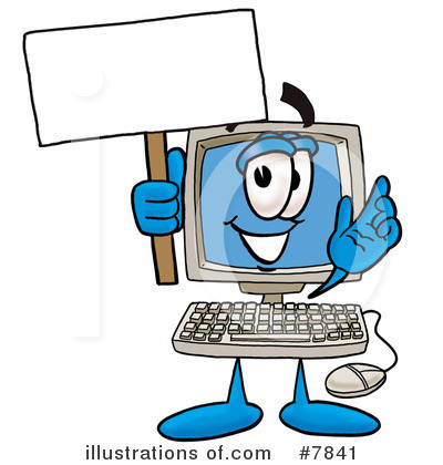 Royalty-Free (RF) Computer Clipart Illustration by Mascot Junction - Stock Sample #7841