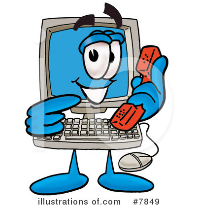 Royalty-Free (RF) Computer Clipart Illustration by Mascot Junction - Stock Sample #7849