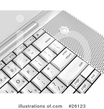Royalty-Free (RF) Computer Keyboard Clipart Illustration by KJ Pargeter - Stock Sample #26123
