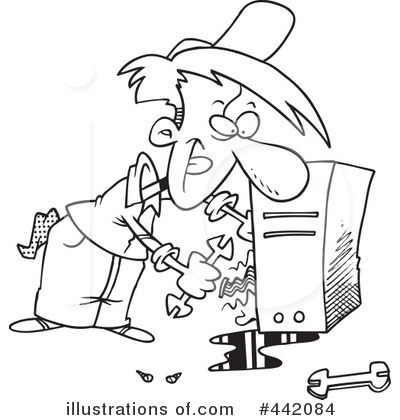 Royalty-Free (RF) Computer Repair Clipart Illustration by toonaday - Stock Sample #442084