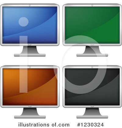Royalty-Free (RF) Computer Screen Clipart Illustration by dero - Stock Sample #1230324