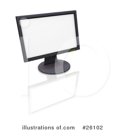Royalty-Free (RF) Computer Screen Clipart Illustration by KJ Pargeter - Stock Sample #26102