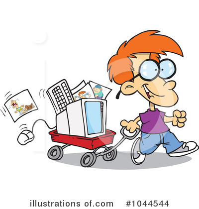Royalty-Free (RF) Computers Clipart Illustration by toonaday - Stock Sample #1044544