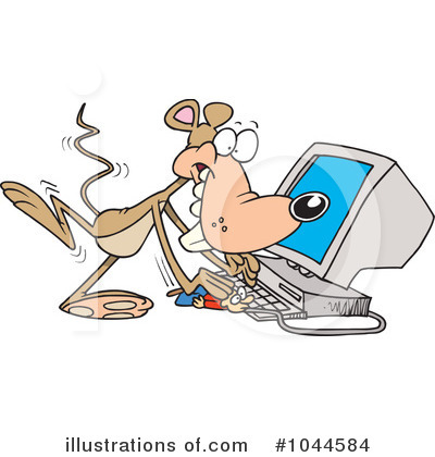 Royalty-Free (RF) Computers Clipart Illustration by toonaday - Stock Sample #1044584