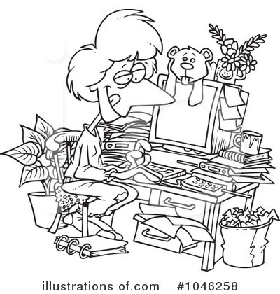 Home Office Clipart #1046258 by toonaday