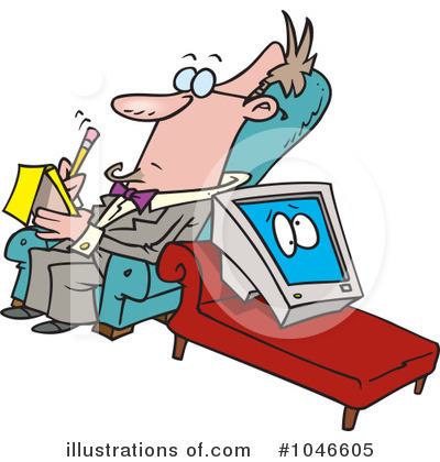 Royalty-Free (RF) Computers Clipart Illustration by toonaday - Stock Sample #1046605