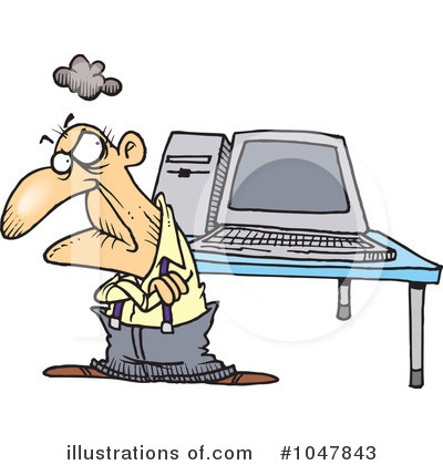 Royalty-Free (RF) Computers Clipart Illustration by toonaday - Stock Sample #1047843