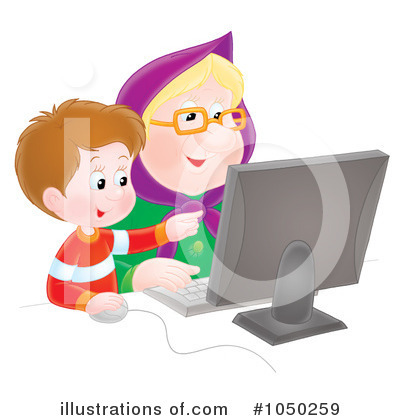 Royalty-Free (RF) Computers Clipart Illustration by Alex Bannykh - Stock Sample #1050259