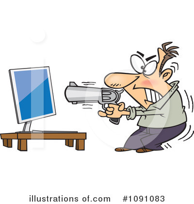 Royalty-Free (RF) Computers Clipart Illustration by toonaday - Stock Sample #1091083