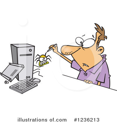 Royalty-Free (RF) Computers Clipart Illustration by toonaday - Stock Sample #1236213