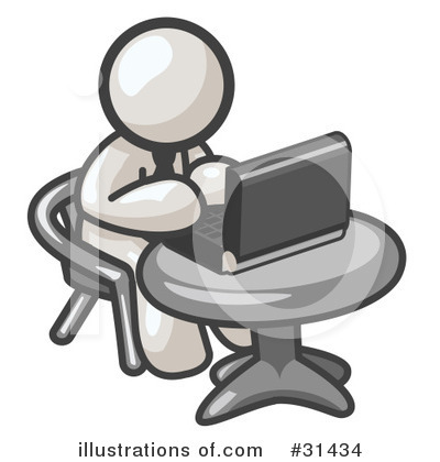 Royalty-Free (RF) Computers Clipart Illustration by Leo Blanchette - Stock Sample #31434