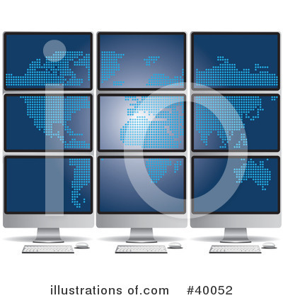Computer Monitor Clipart #40052 by Eugene