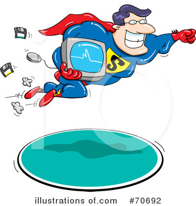 Royalty-Free (RF) Computers Clipart Illustration by jtoons - Stock Sample #70692