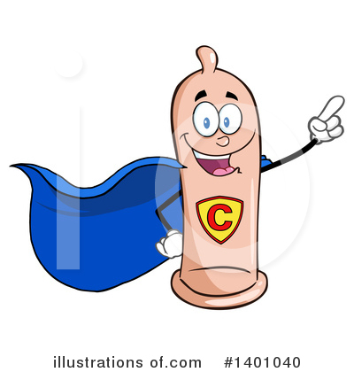 Royalty-Free (RF) Condom Mascot Clipart Illustration by Hit Toon - Stock Sample #1401040