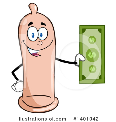 Royalty-Free (RF) Condom Mascot Clipart Illustration by Hit Toon - Stock Sample #1401042