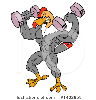 Weightlifting Clipart #1402958 by LaffToon