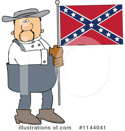 Royalty-Free (RF) Confederate Flag Clipart Illustration by djart - Stock Sample #1144041