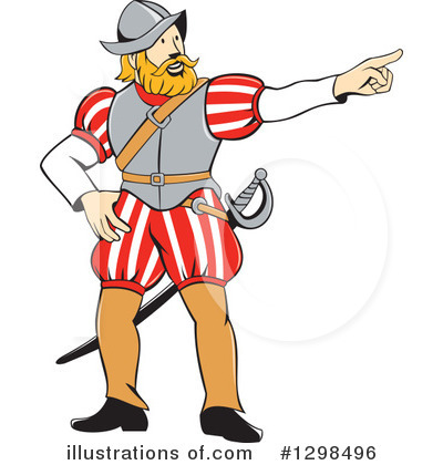 Royalty-Free (RF) Conquistador Clipart Illustration by patrimonio - Stock Sample #1298496