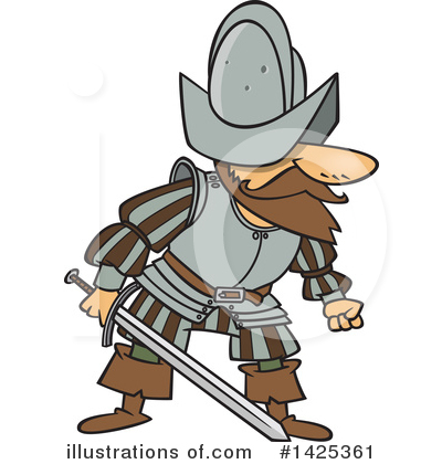 Royalty-Free (RF) Conquistador Clipart Illustration by toonaday - Stock Sample #1425361
